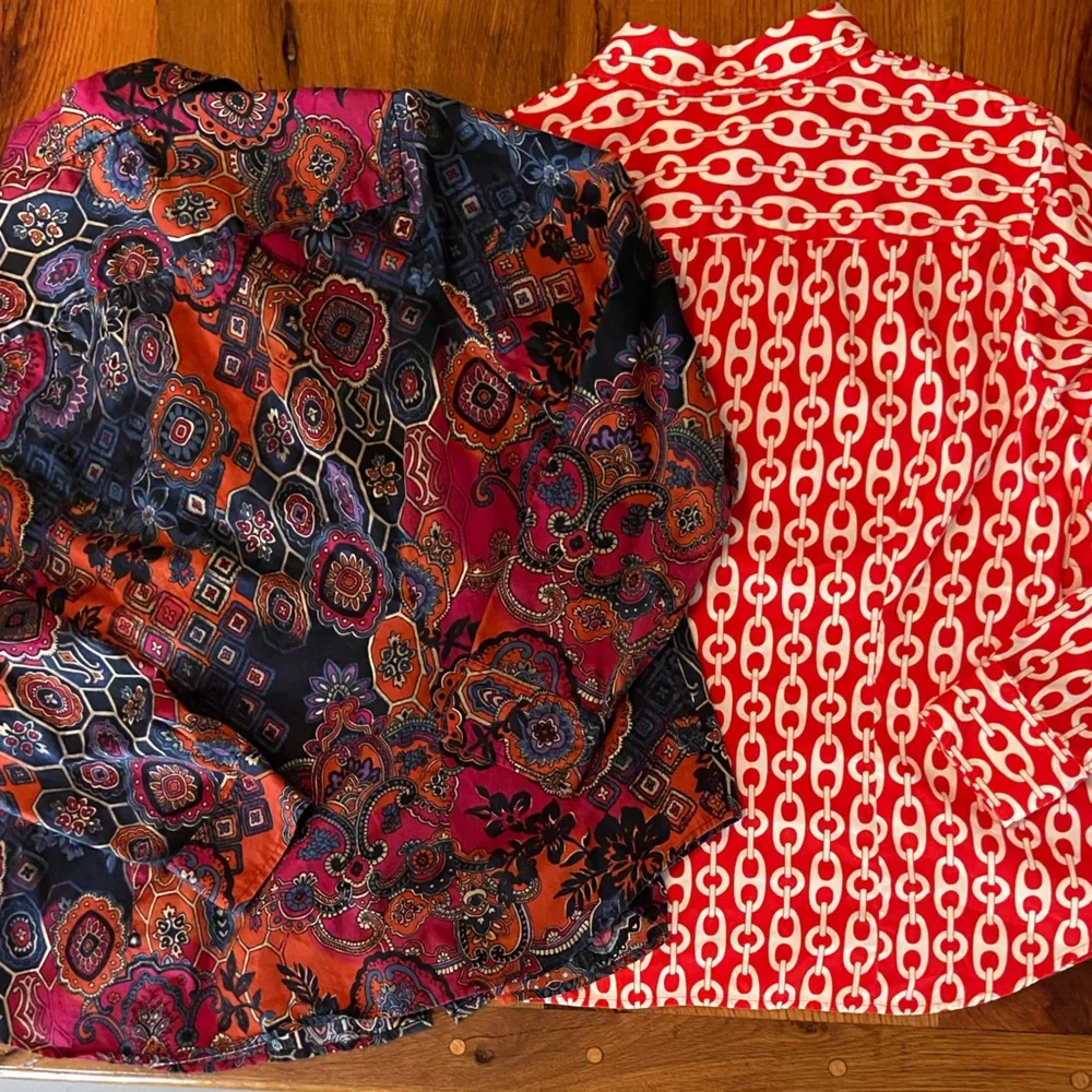 Jones New York Signature Woman Set of TWO Long Sleeved Button Up Blouses, Sz 2X - Picture 10 of 10